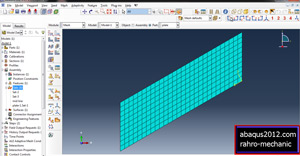 آموزش تحلیل فشار هیدوراستاتیک روی ورق یک سرگیردار آباکوس 